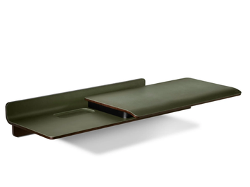 IREN - Wall mounted secretary desk with top covered in leather by Poltrona Frau - view 2